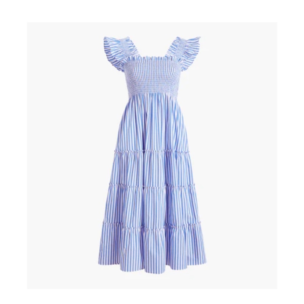 HILL HOUSE THE ELLIE NAP DRESS- BLUEBERRY STRIPE SIZE M